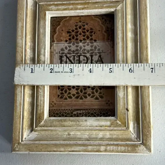 Wooden Picture Frames Distressed Look Set of 3 Different Sizes Farmhouse Cottage - Picture 15 of 16